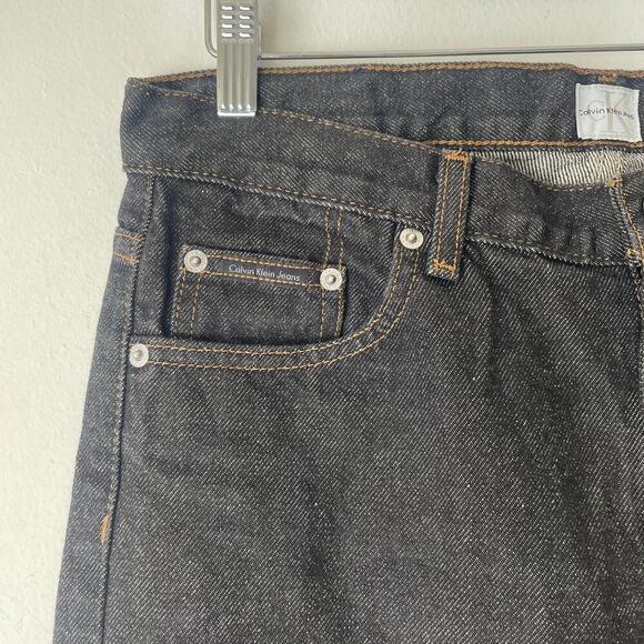 Vintage Calvin Klein Women’s Bootcut Jeans in Black Dark Wash Size 7 - Picture 5 of 7
